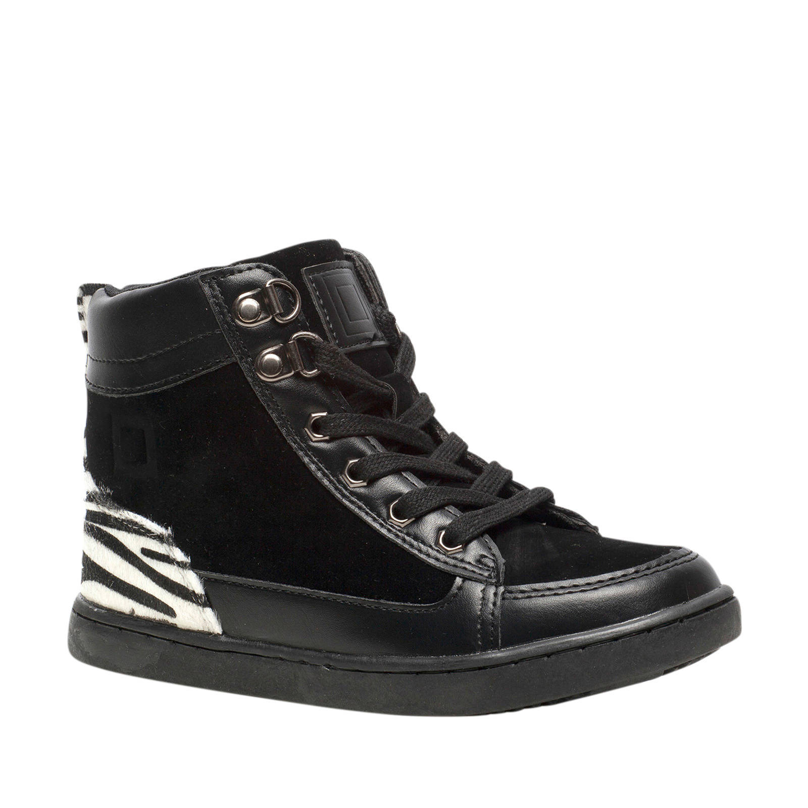 Scapino Blue Box hoge sneakers met zebraprint zwart/wit | wehkamp