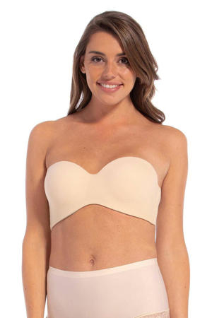 voorgevormde beugelbh Luxury Strapless Bra lichtbeige