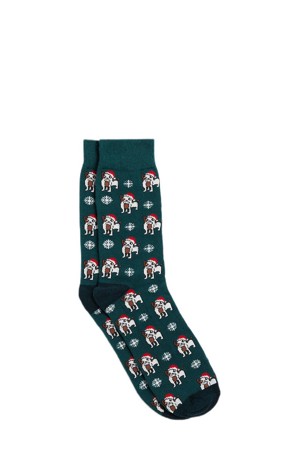 eerlijk Brullen Versterker WE Fashion sokken met foute kerstprint groen | wehkamp
