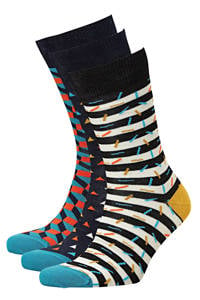 WE Fashion sokken - set van 3 multi, Royal Navy