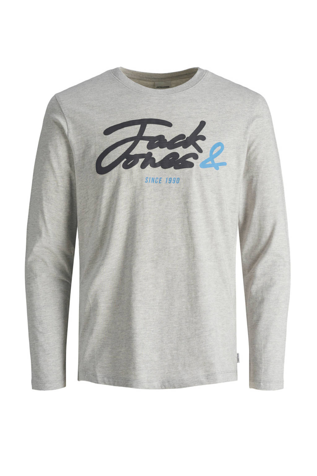 JACK & JONES CORE longsleeve met printopdruk grijs, Grijs
