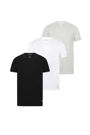 ondershirt Maxwell (set van 3) wit/zwart/grijs