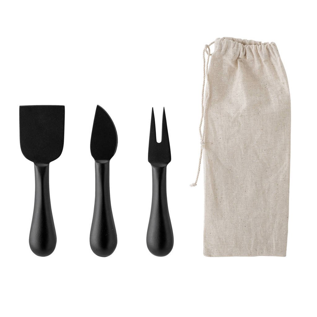 Bloomingville kaasset (set van 3), Zwart