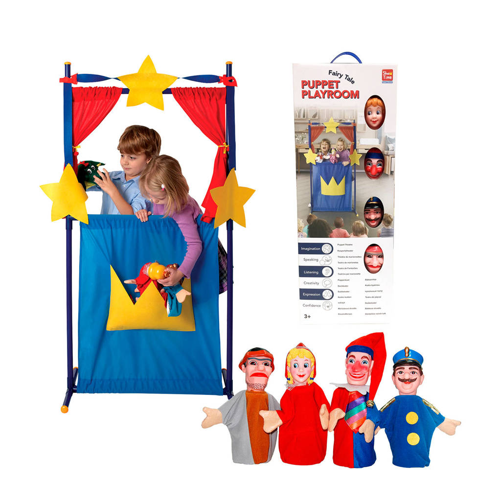Van der Meulen Poppenkast met 4 poppen