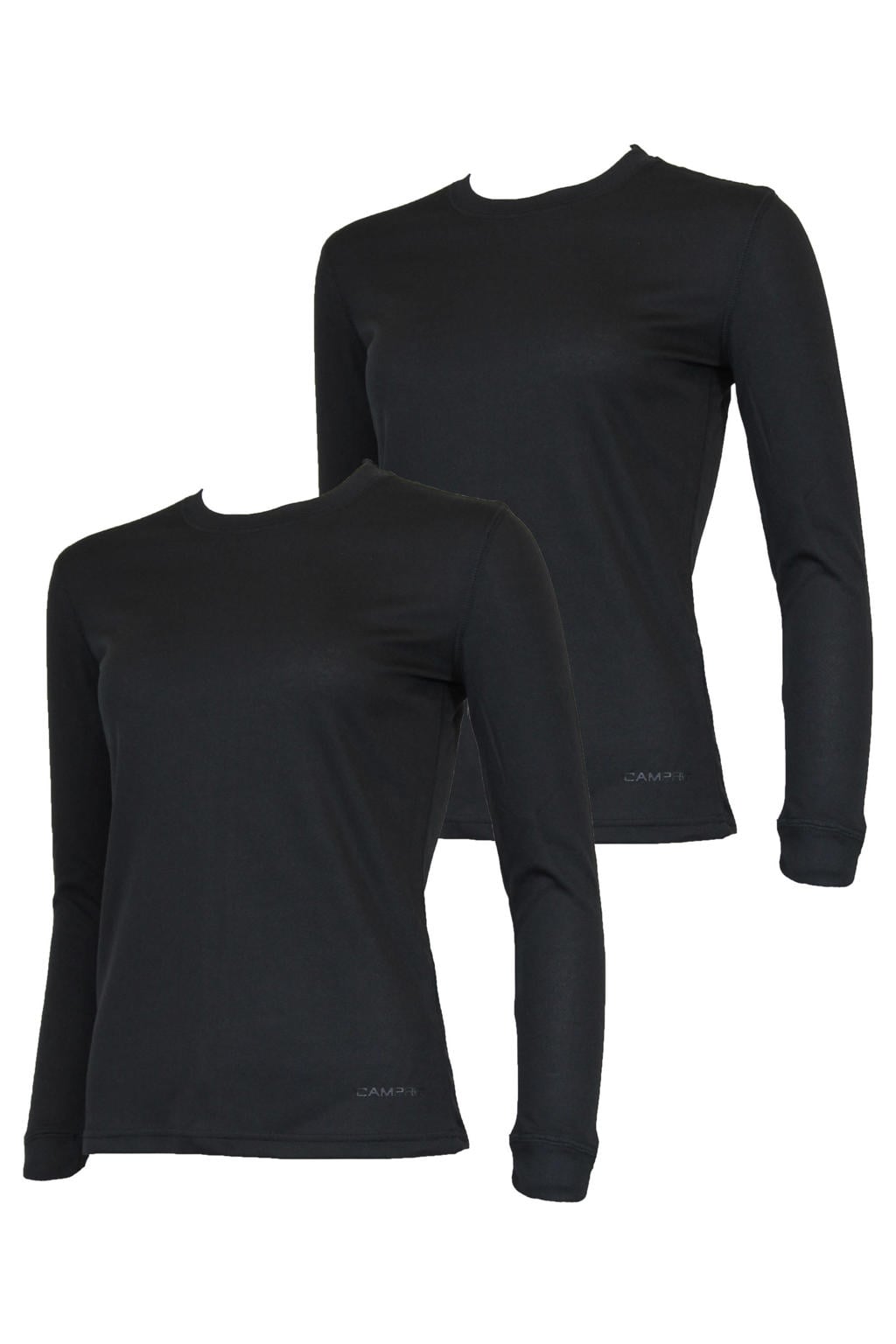 Campri thermoshirt - zwart (set van 2)