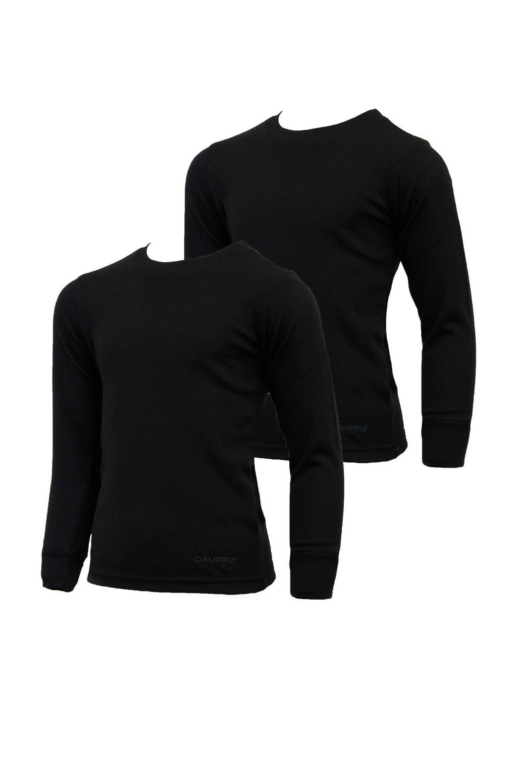 Campri thermoshirt zwart (set van 2), Zwart