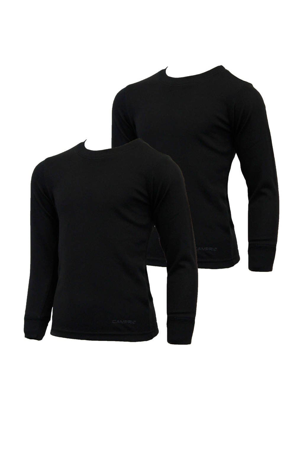 Campri thermoshirt zwart (set van 2), Zwart