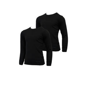 unisex thermoshirt - set van 2 zwart