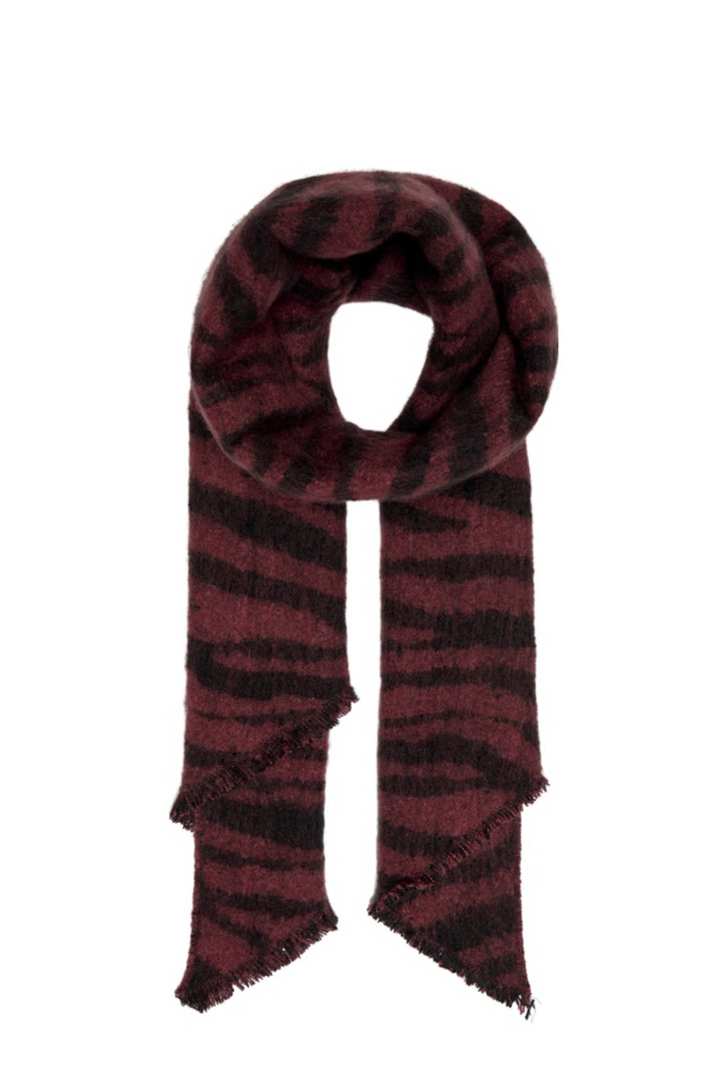 ONLY sjaal met tijgerprint bruin, Bruin/zwart