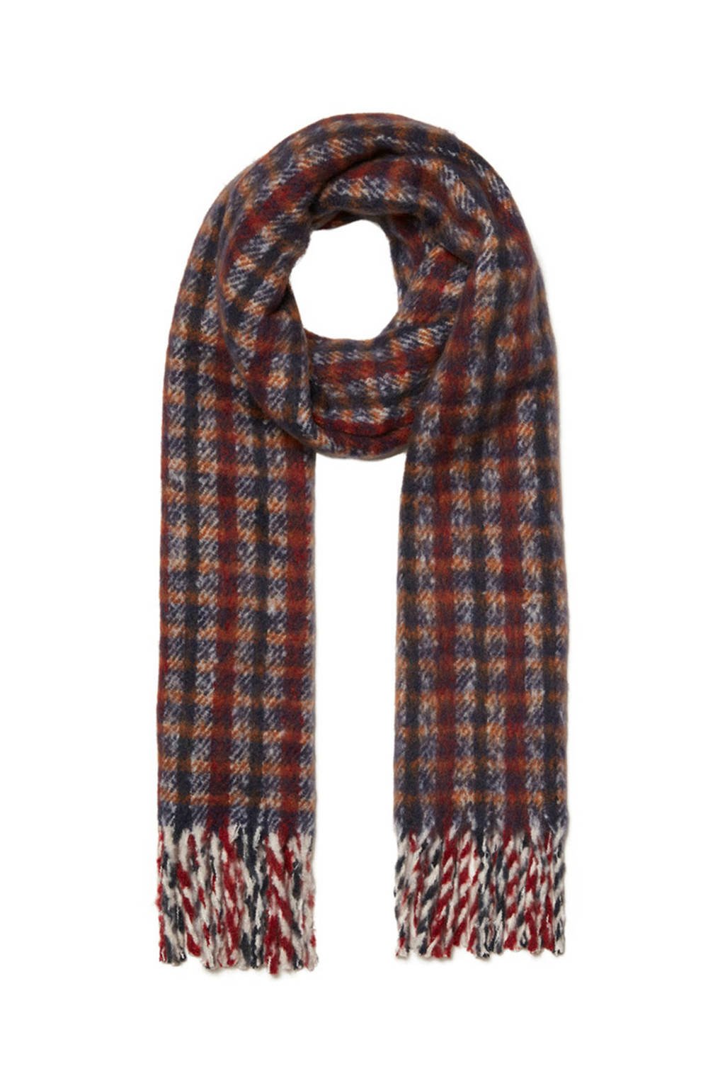 VERO MODA sjaal rood/donkerblauw, Rood/donkerblauw