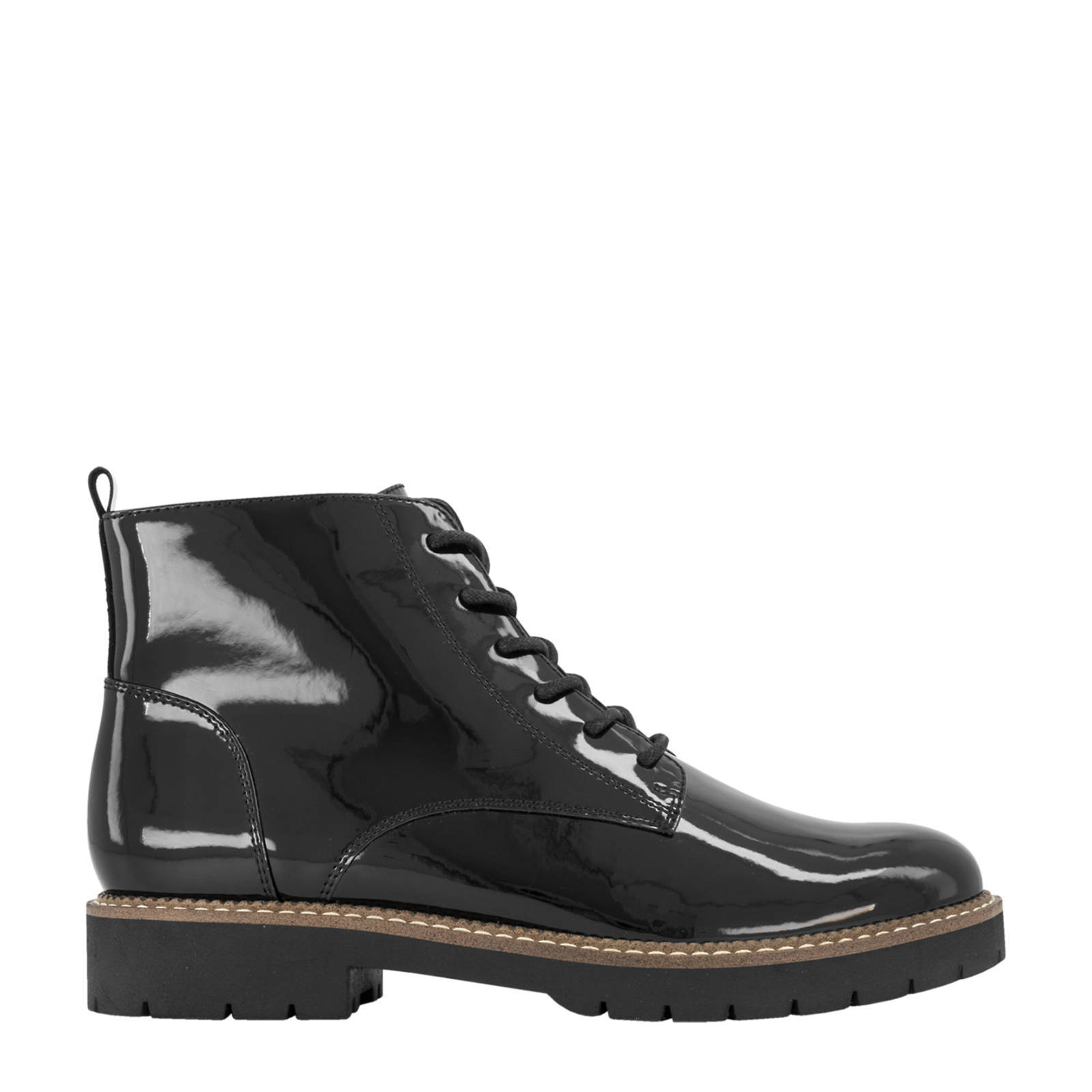 Graceland lak veterboots zwart | wehkamp