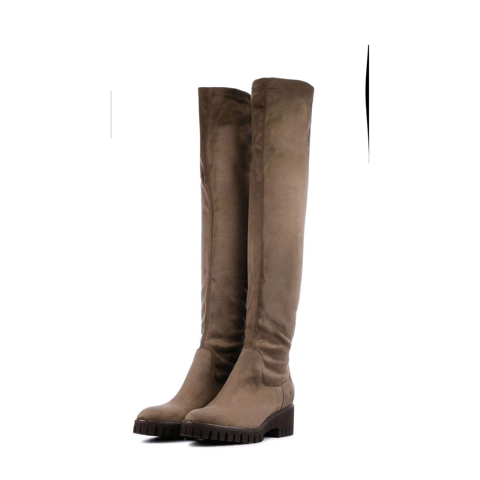 Lamica Aquilia suède overknee laarzen taupe | wehkamp Lamica Aquilia suède overknee laarzen taupe | wehkamp