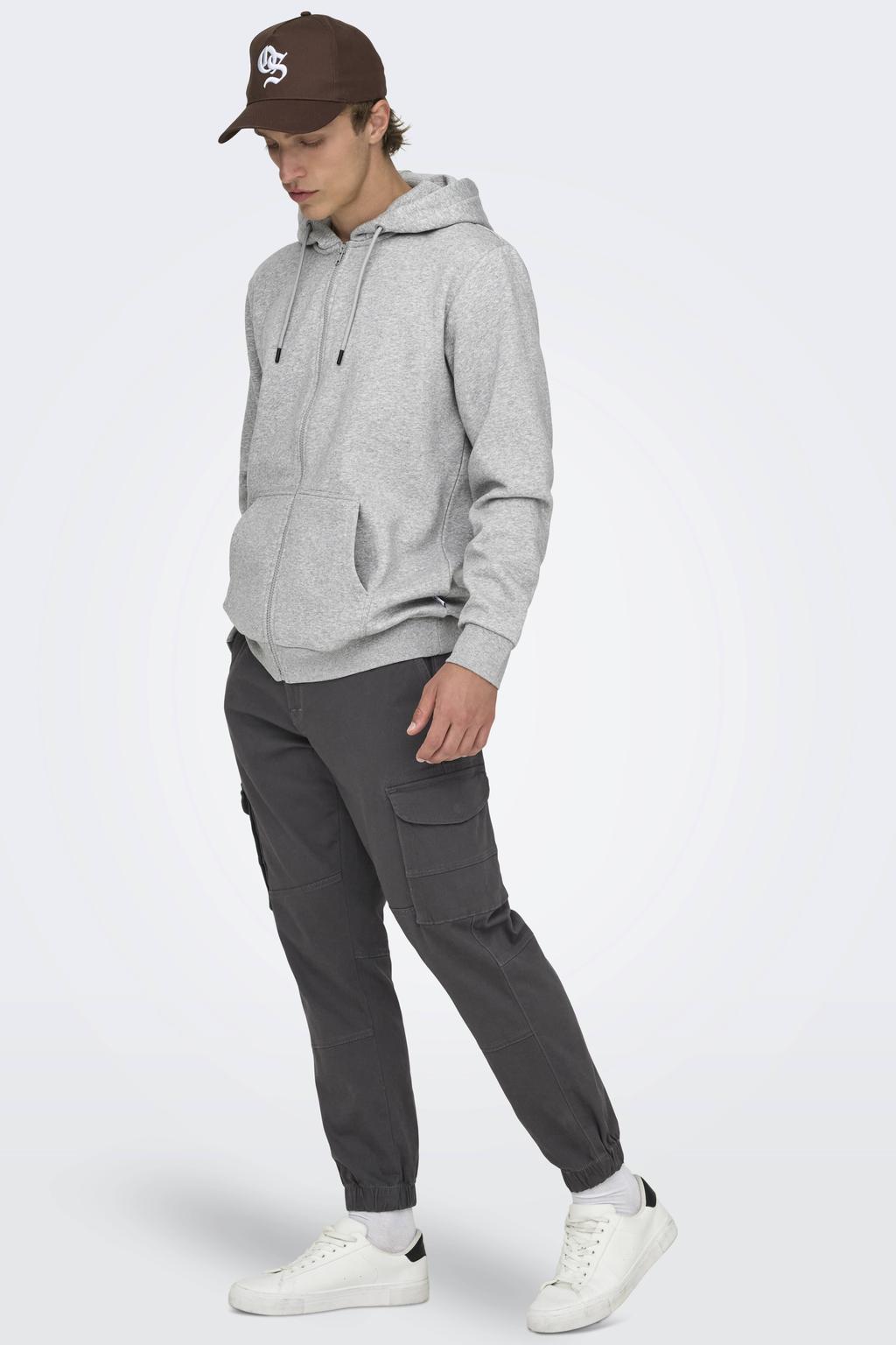 ONLY & SONS sweatvest ONSCERES grijs
