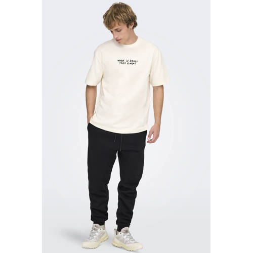 ONLY & SONS regular fit broek ONSCERES zwart afbeelding