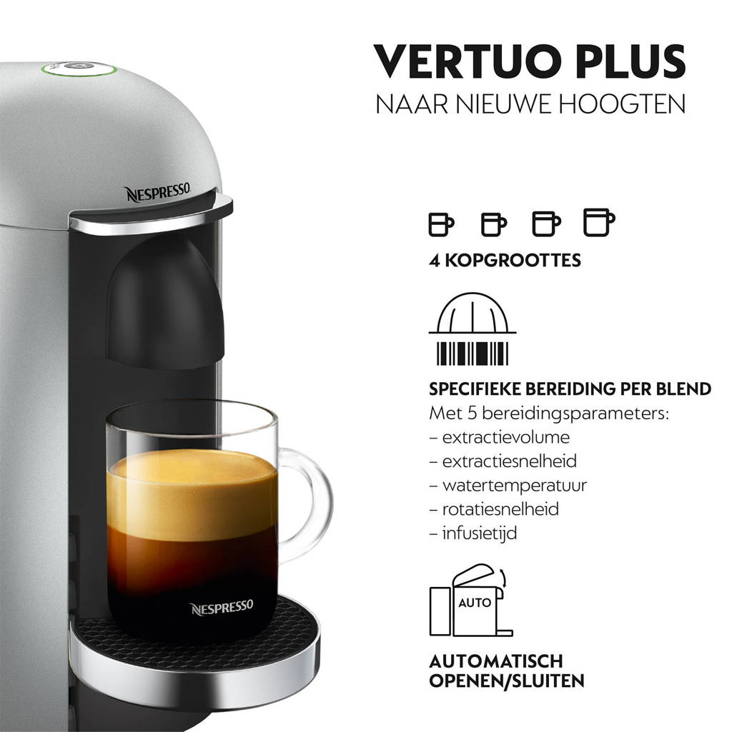 metriek Welsprekend wijs Krups Nespresso XN900E VERTUO + (grijs) | wehkamp