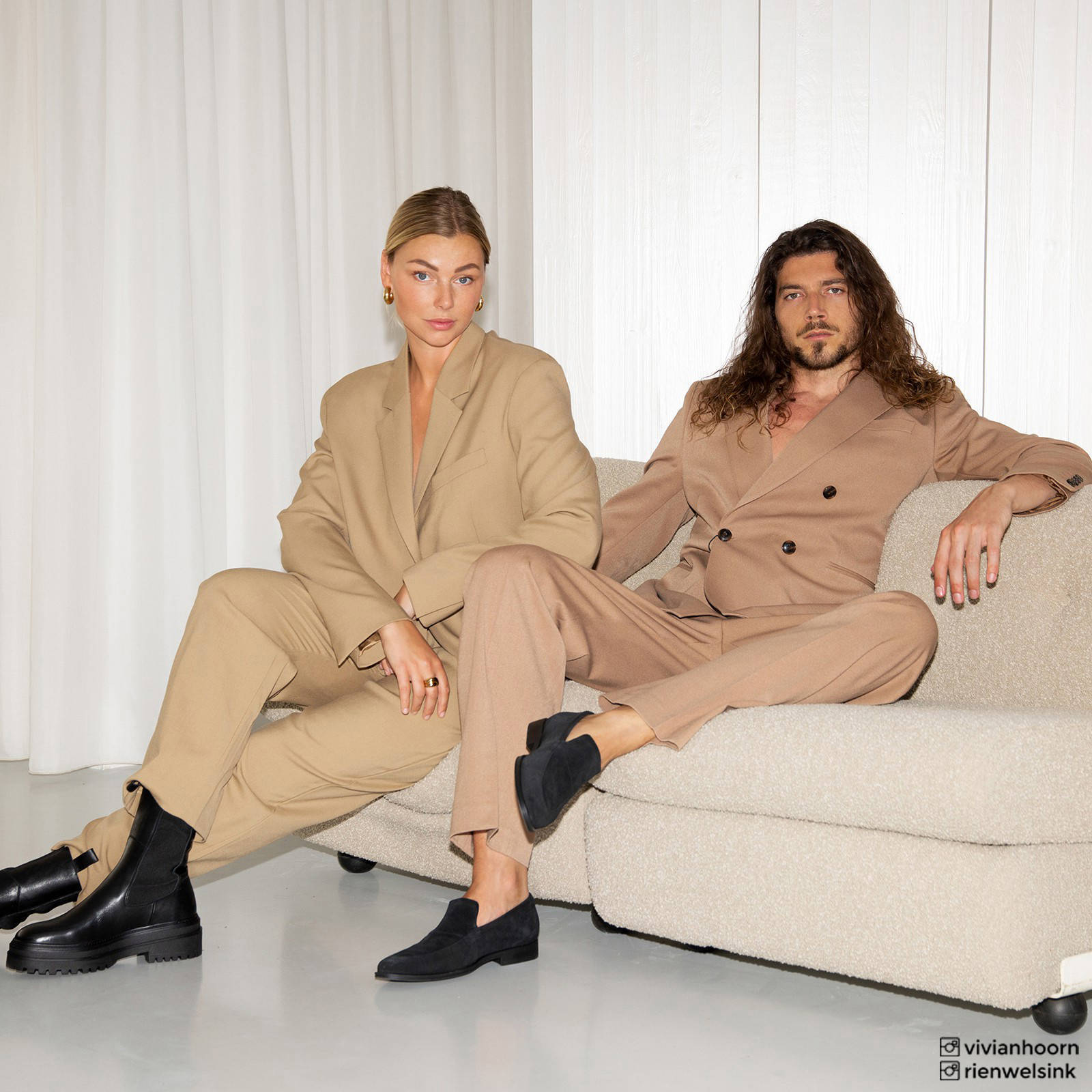 Sacha X Vivian Hoorn Hoge Leren Chelsea Boots Zwart Wehkamp