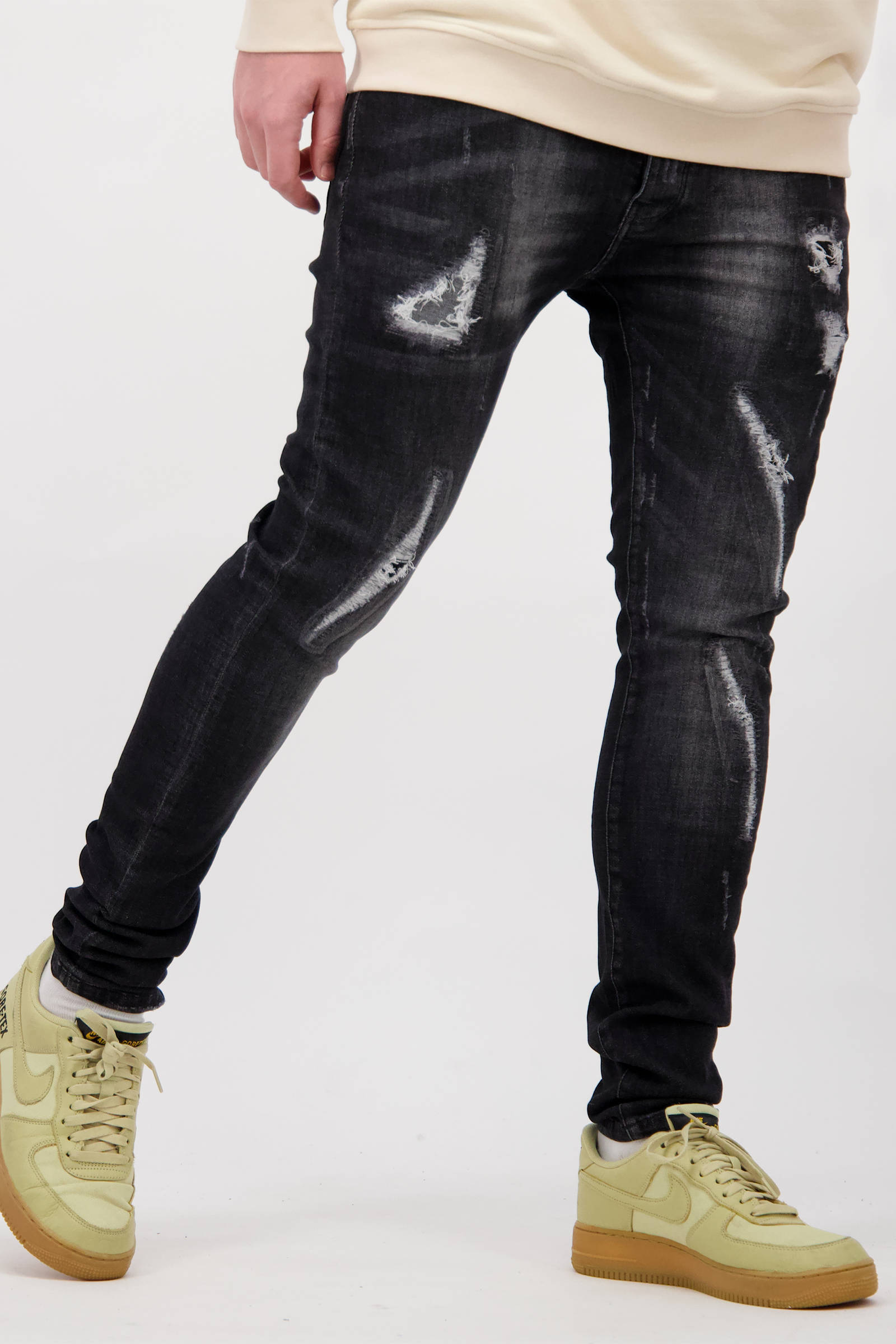 wehkamp Heren Kleding Broeken & Jeans Jeans Skinny Jeans Super skinny jeans Jungle vintage black 