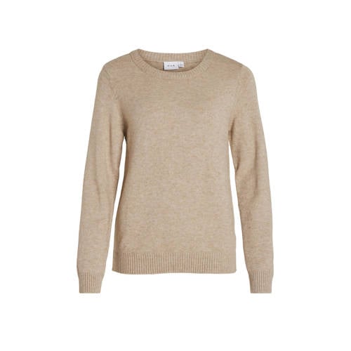 VILA gemêleerde gebreide trui VIRIL beige afbeelding