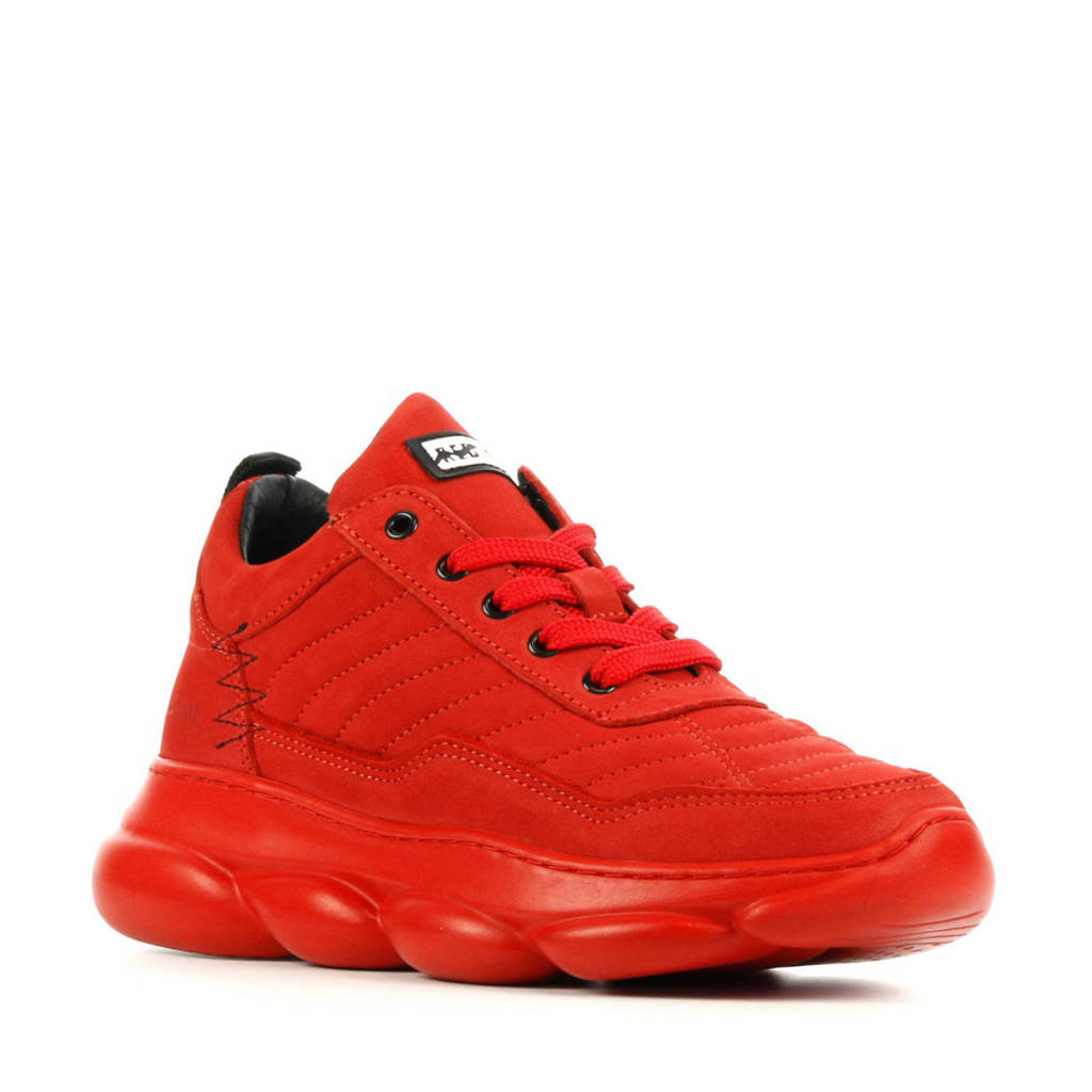 Red Rag Nubuck Sneakers Rood Wehkamp