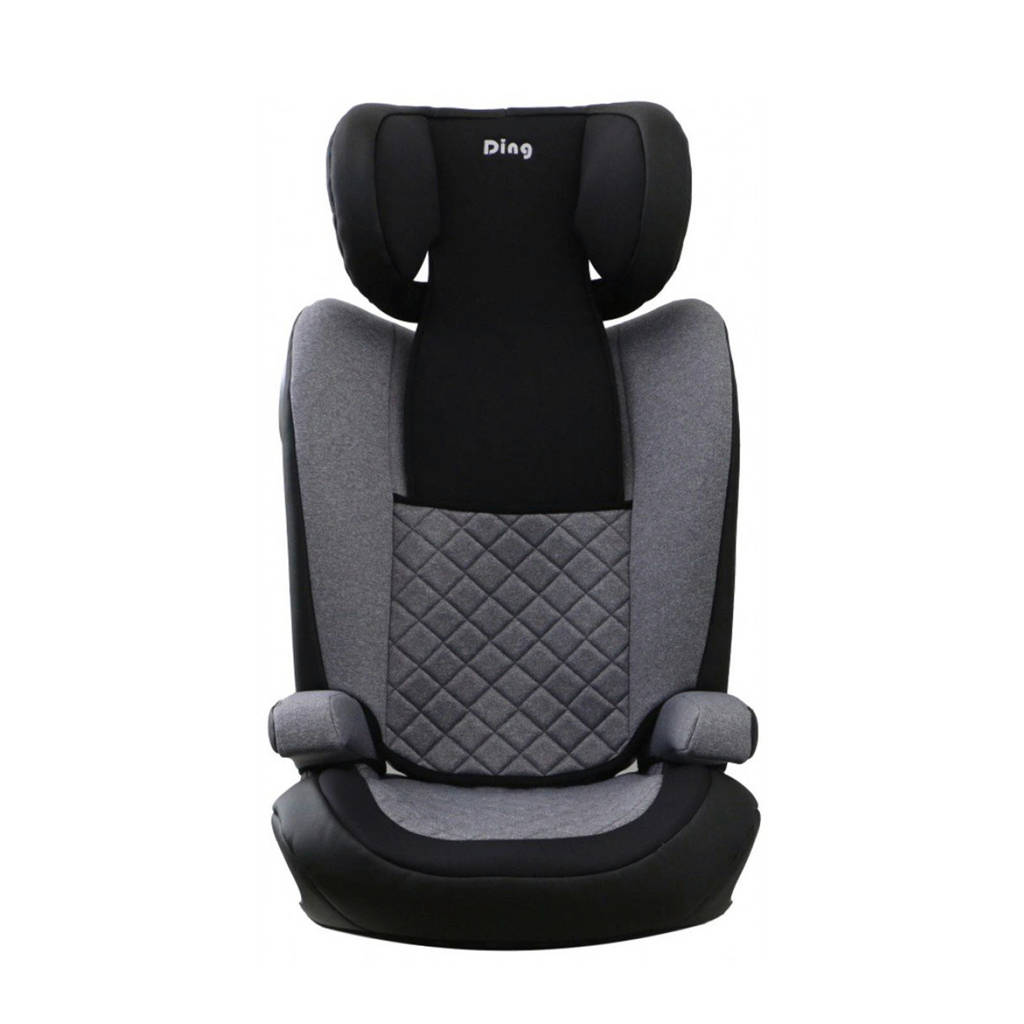 Ding Autostoel Luca Isofix 15-36kg met zijbescherming Zwart-Grijs, Zwart - Grijs