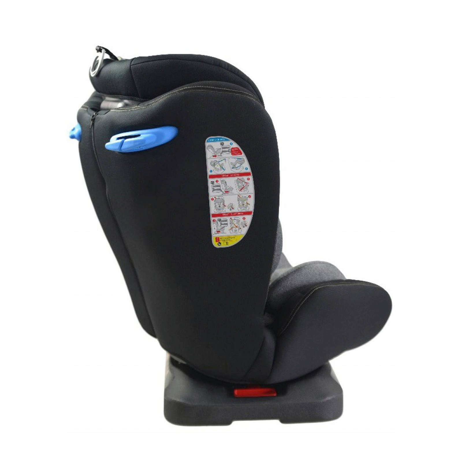 Ding Autostoel Twist 360° Isofix 0-36kg Zwart met Grijs | wehkamp