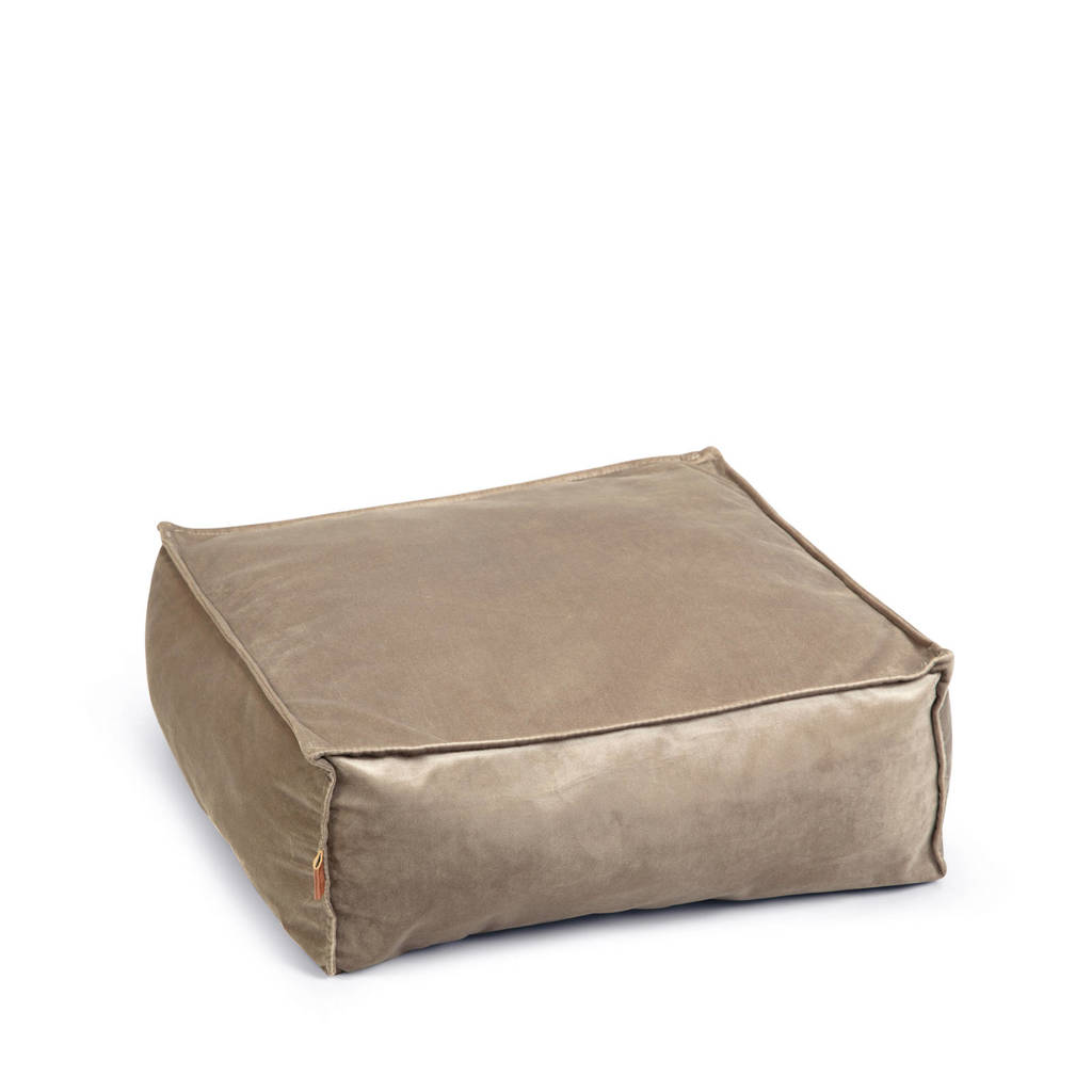 Designed by Lotte Velveti Ligkussen - Kat - Fluweel - Grijs - 50x50x20 cm