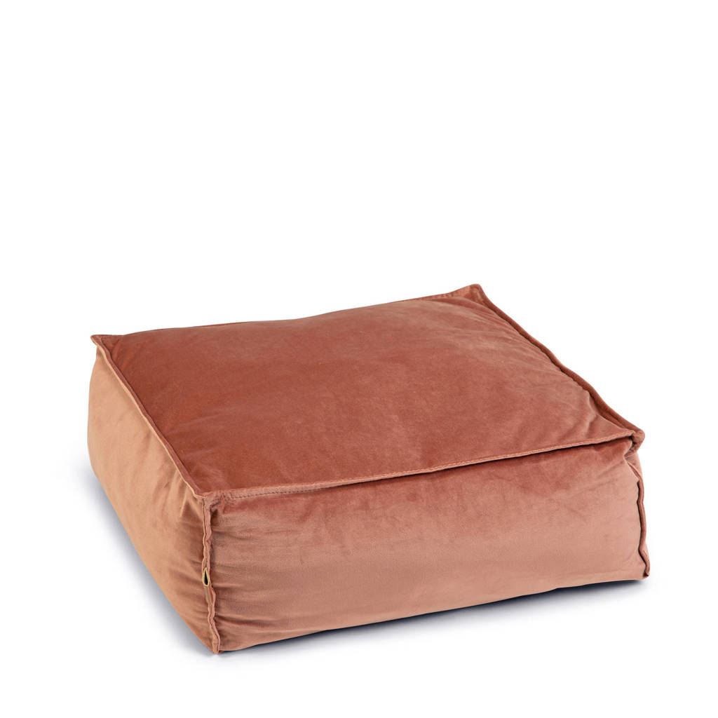 Designed by Lotte Velveti Ligkussen - Kat - Fluweel - Roze - 50x50x20 cm