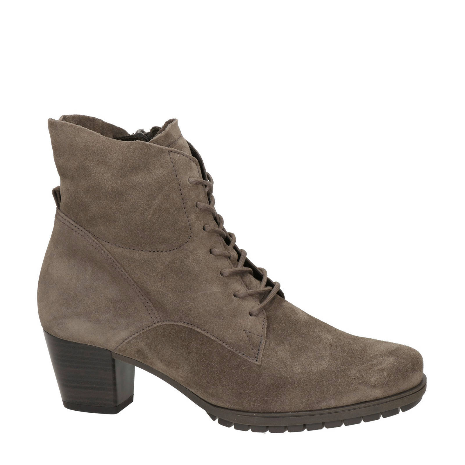 Gabor suède veterboots taupe | wehkamp