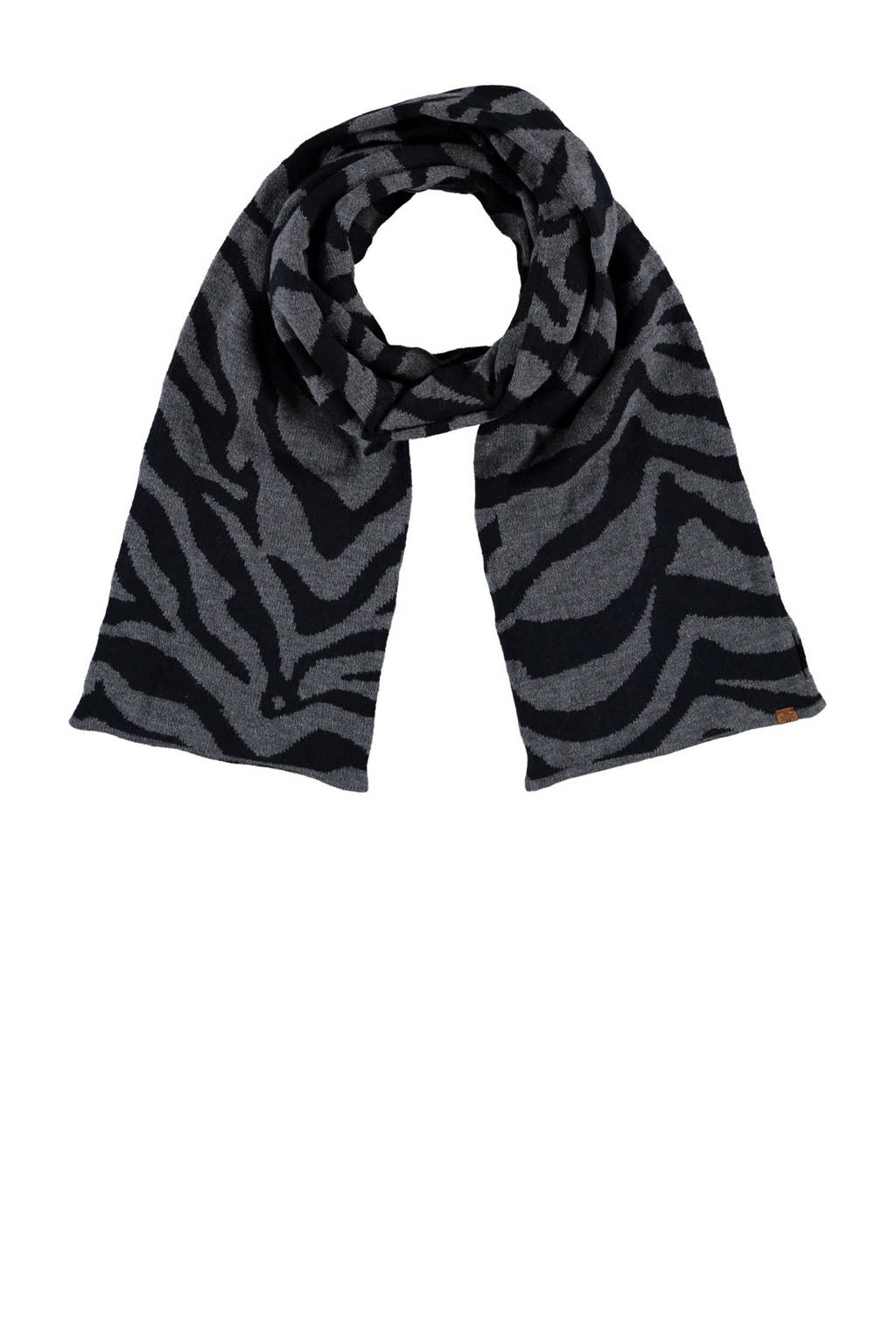 Sarlini sjaal metzebraprint antraciet, Antraciet