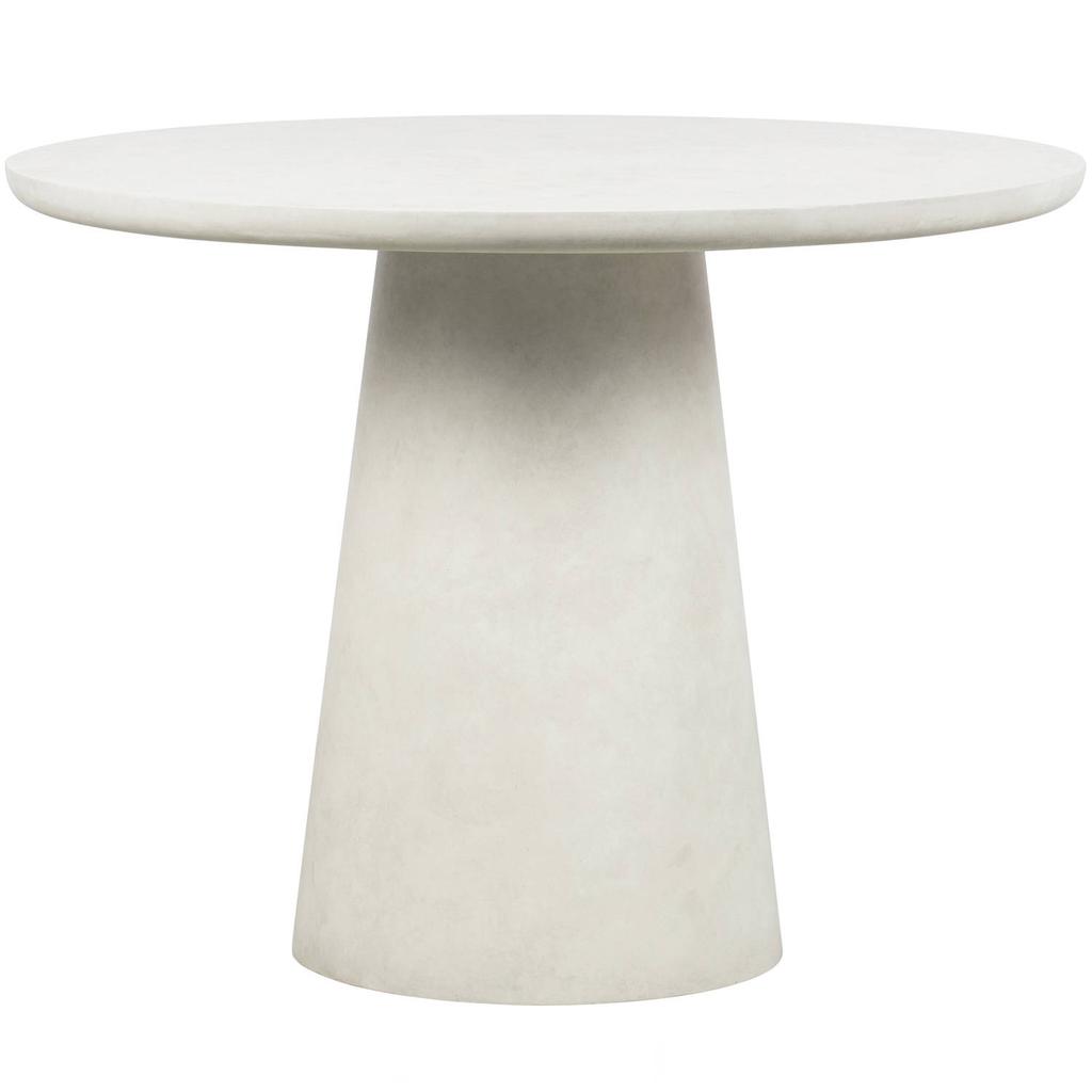 WOOOD WOOOD Damon Ronde Eettafel - Betonlook - Wit - 76x100x10