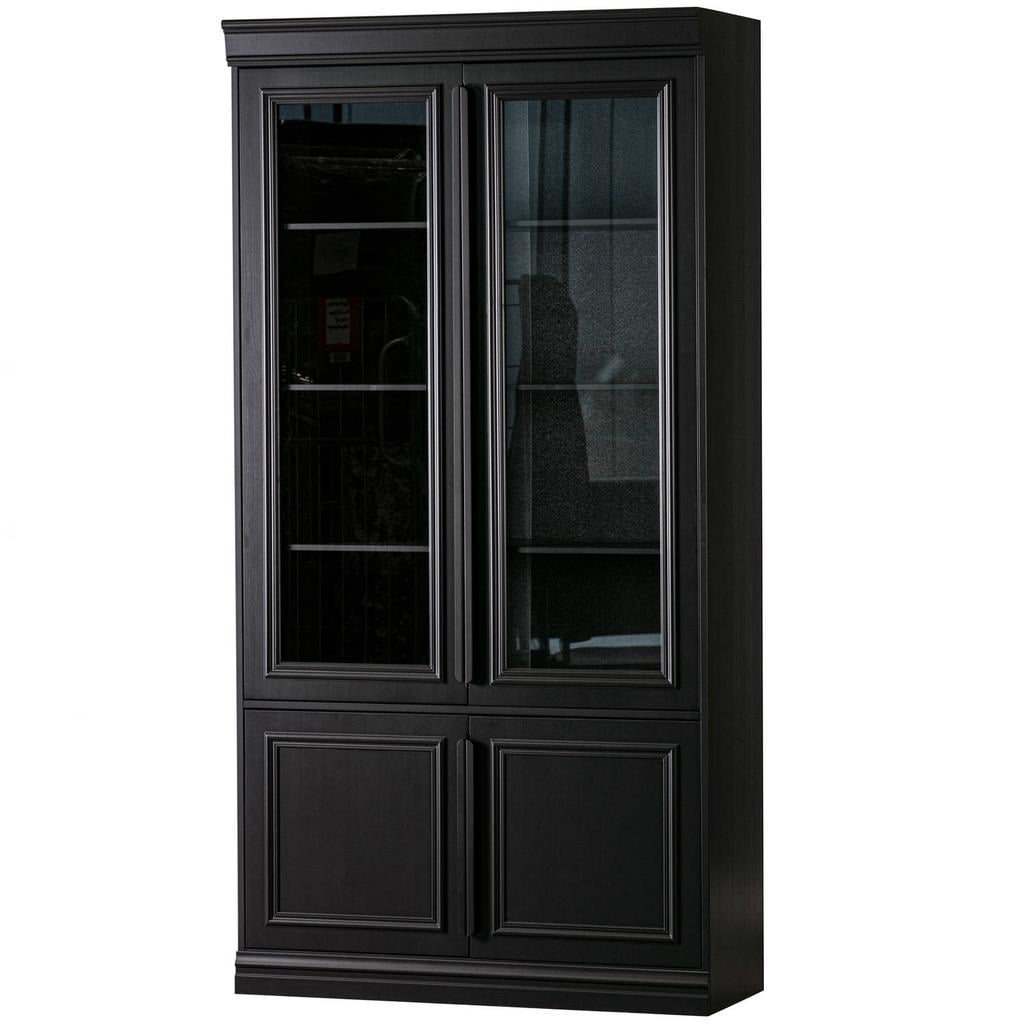 WOOOD Organize Vitrinekast - Grenen - Zwart - 215x110x44