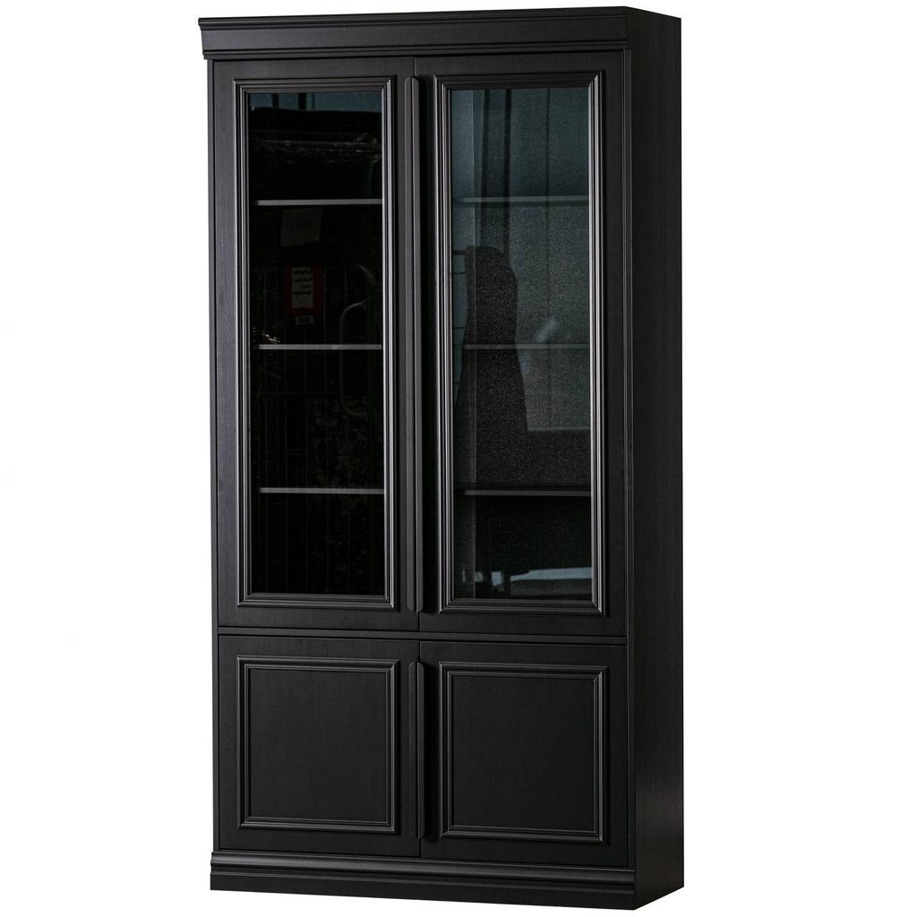 WOOOD WOOOD Organize Vitrinekast - Grenen - Zwart - 215x110x44