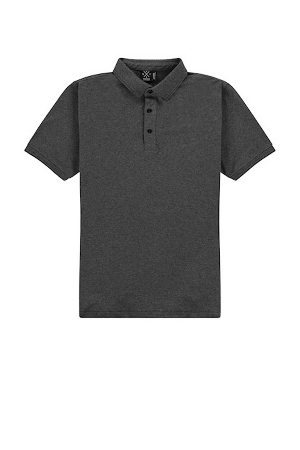 Kultivate regular fit polo donkergrijs, Donkergrijs