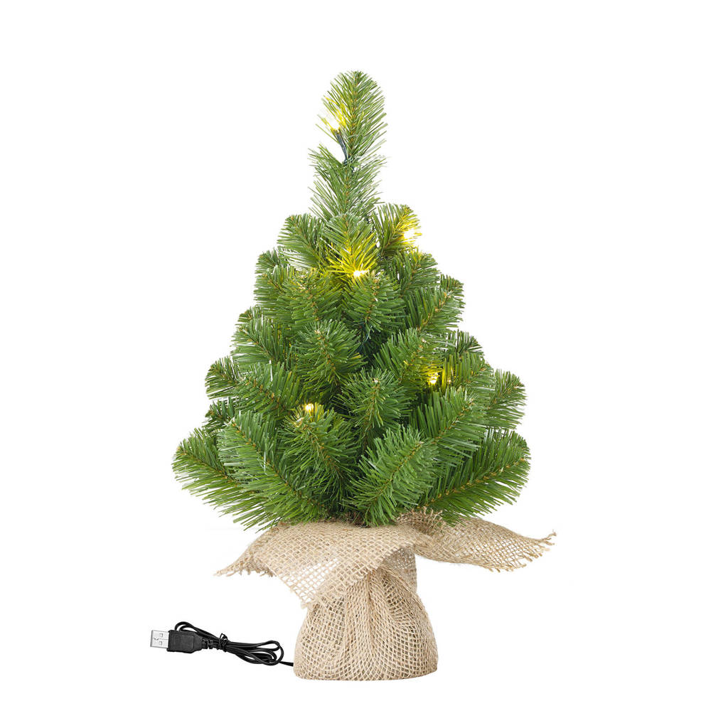 Onweersbui martelen Spreekwoord Black Box Trees verlichte kerstboom in jute Norton (h30 x Ø15 cm) | wehkamp
