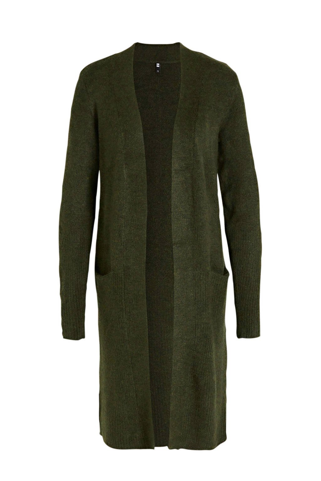 HEMA gebreid vest olijfgroen wehkamp