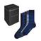 FALKE giftbox Happy sokken - donkerblauw (set van 5)