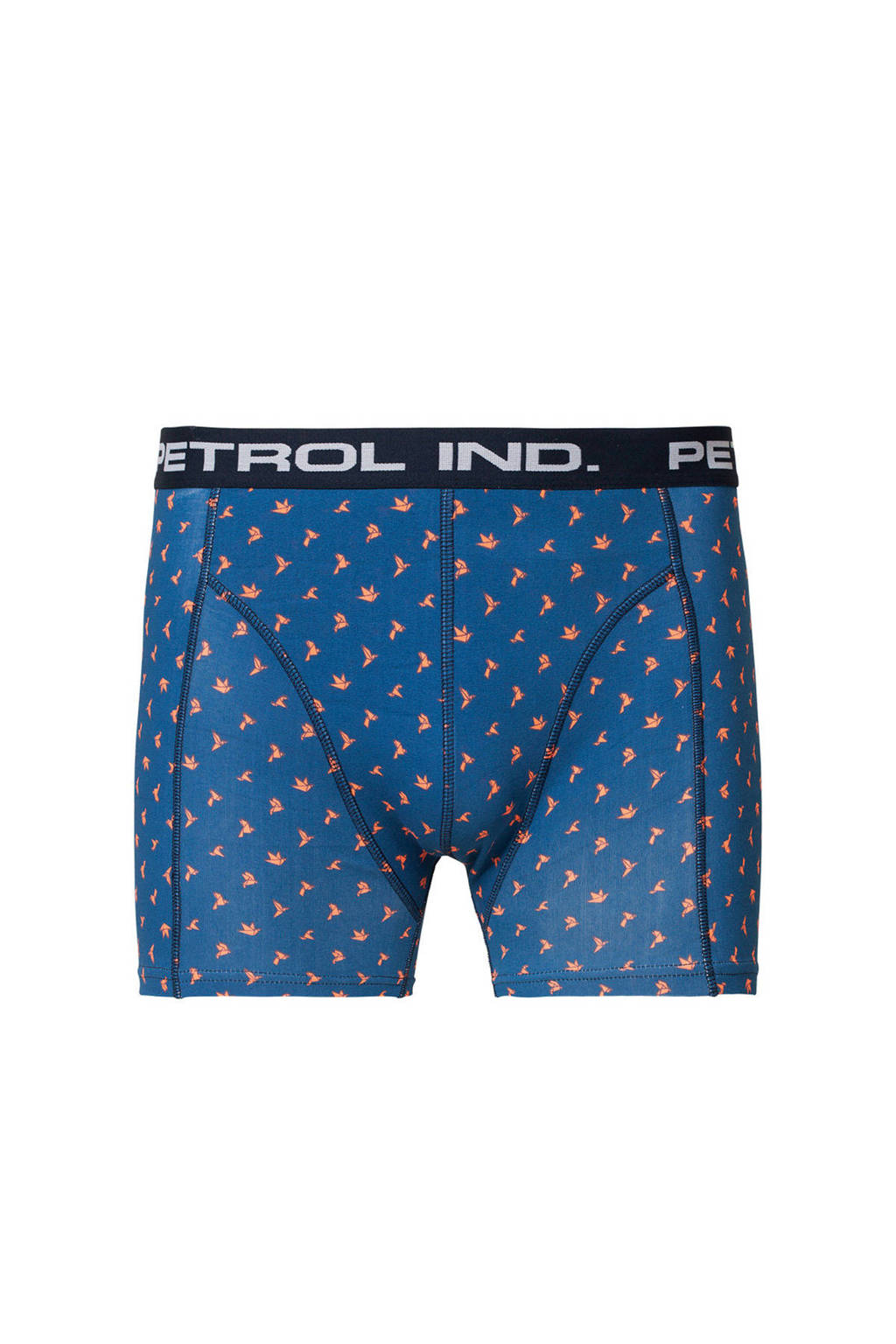 Petrol Industries boxershort met all over print donkerblauw/oranje, Donkerblauw/oranje