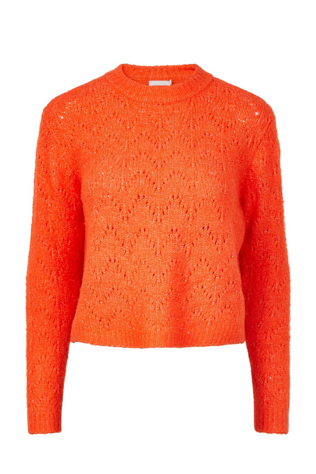 PIECES gebreide trui Regina oranje, Oranje