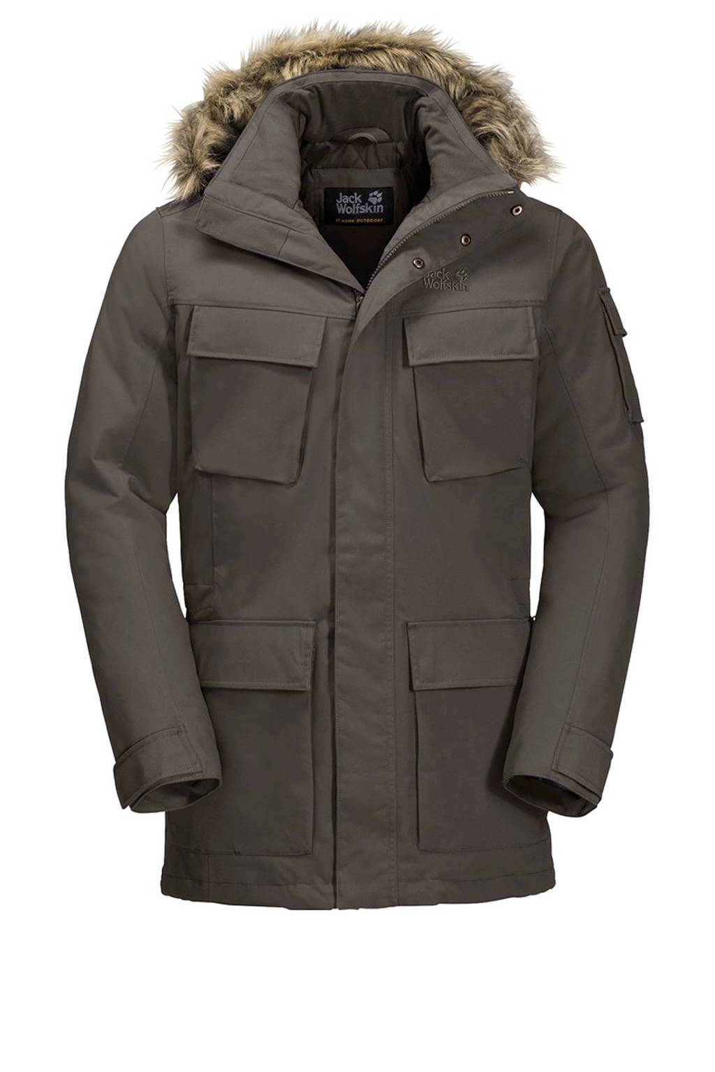 Jack Wolfskin parka Glacier Canyon donkerbruin, Donkerbruin