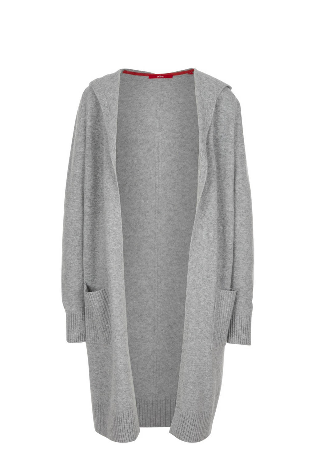 s.Oliver vest met wol grijs, Grijs
