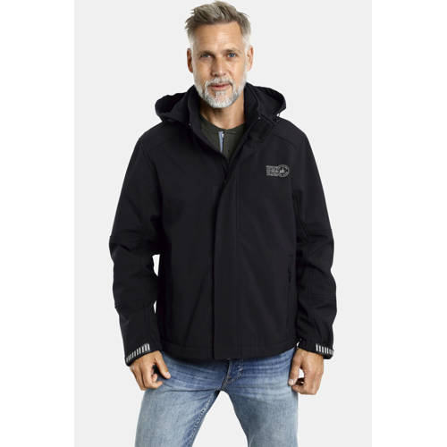 Jan Vanderstorm softshell jas Plus Size MENNE zwart afbeelding