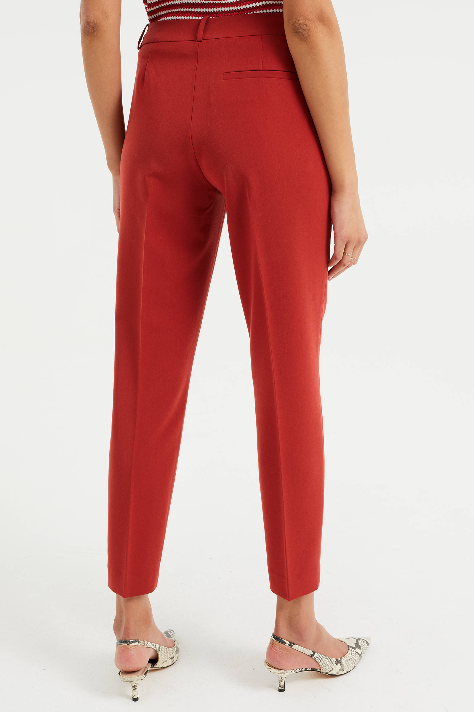 WE Fashion regular fit broek rood | wehkamp