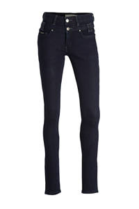 Donkerblauwe dames Il Dolce high waist slim fit jeans Ibiza van stretchdenim 