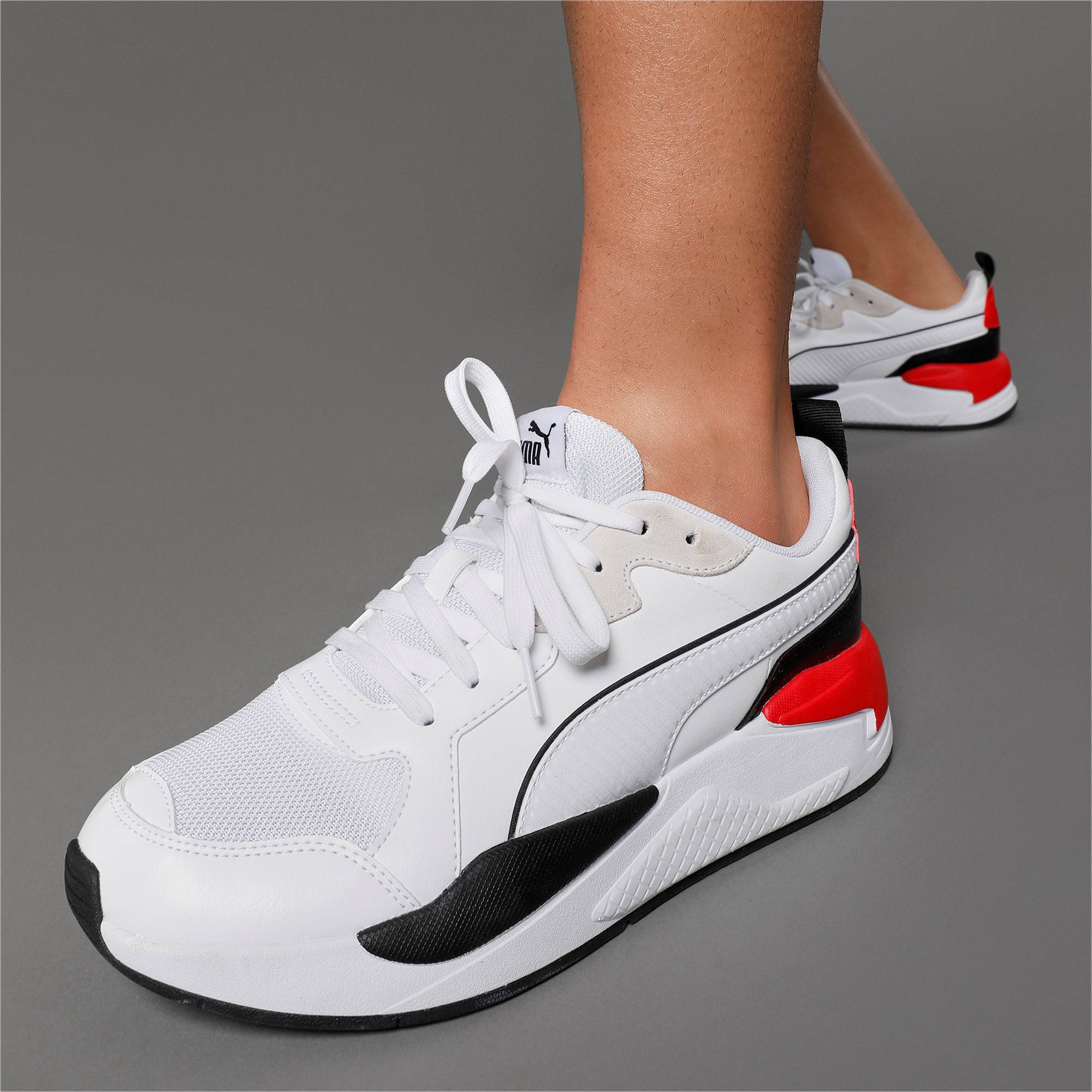 Puma X-ray game sneakers wit/zwart/rood | wehkamp