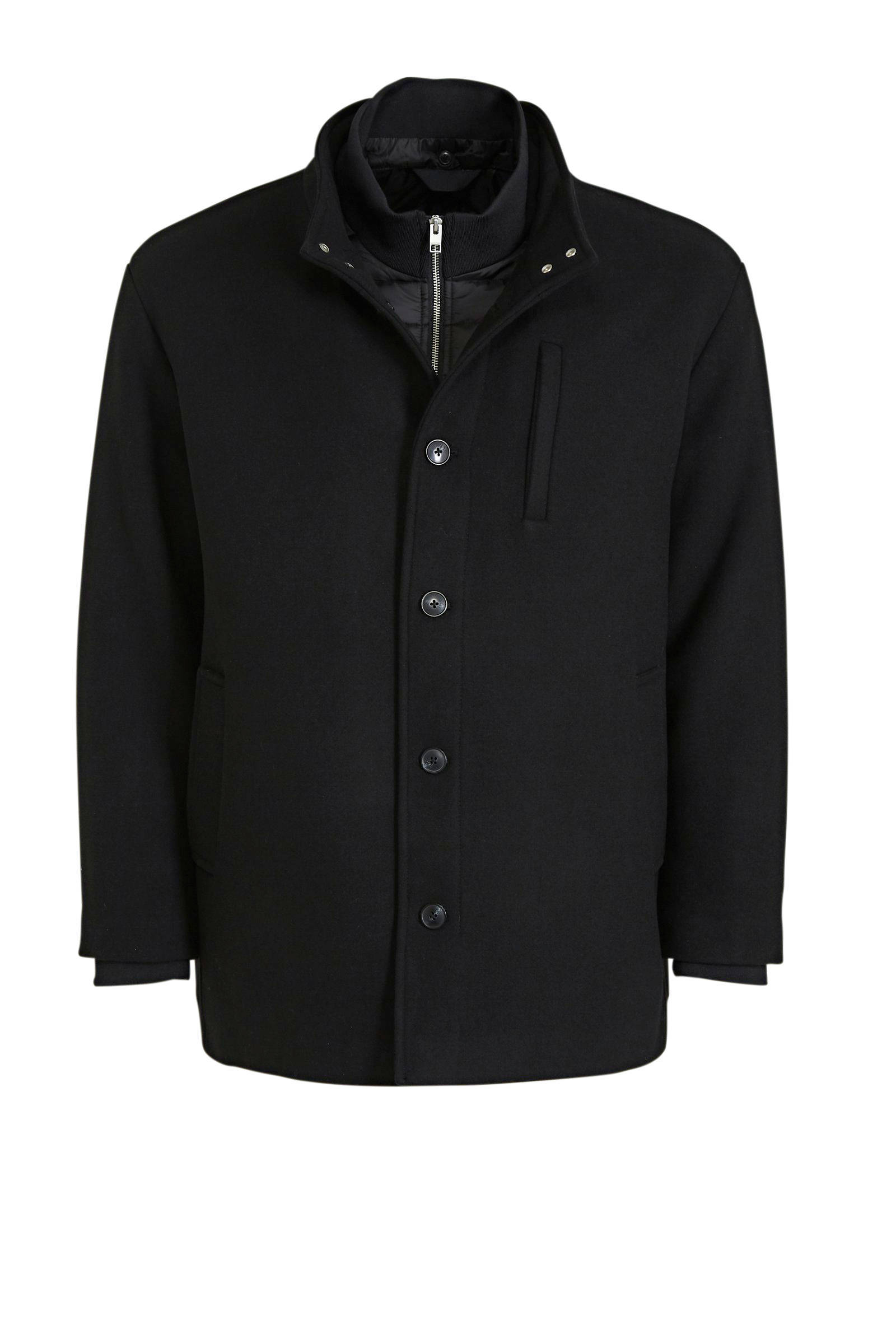 JACK & JONES PLUS SIZE jas met wol zwart online kopen