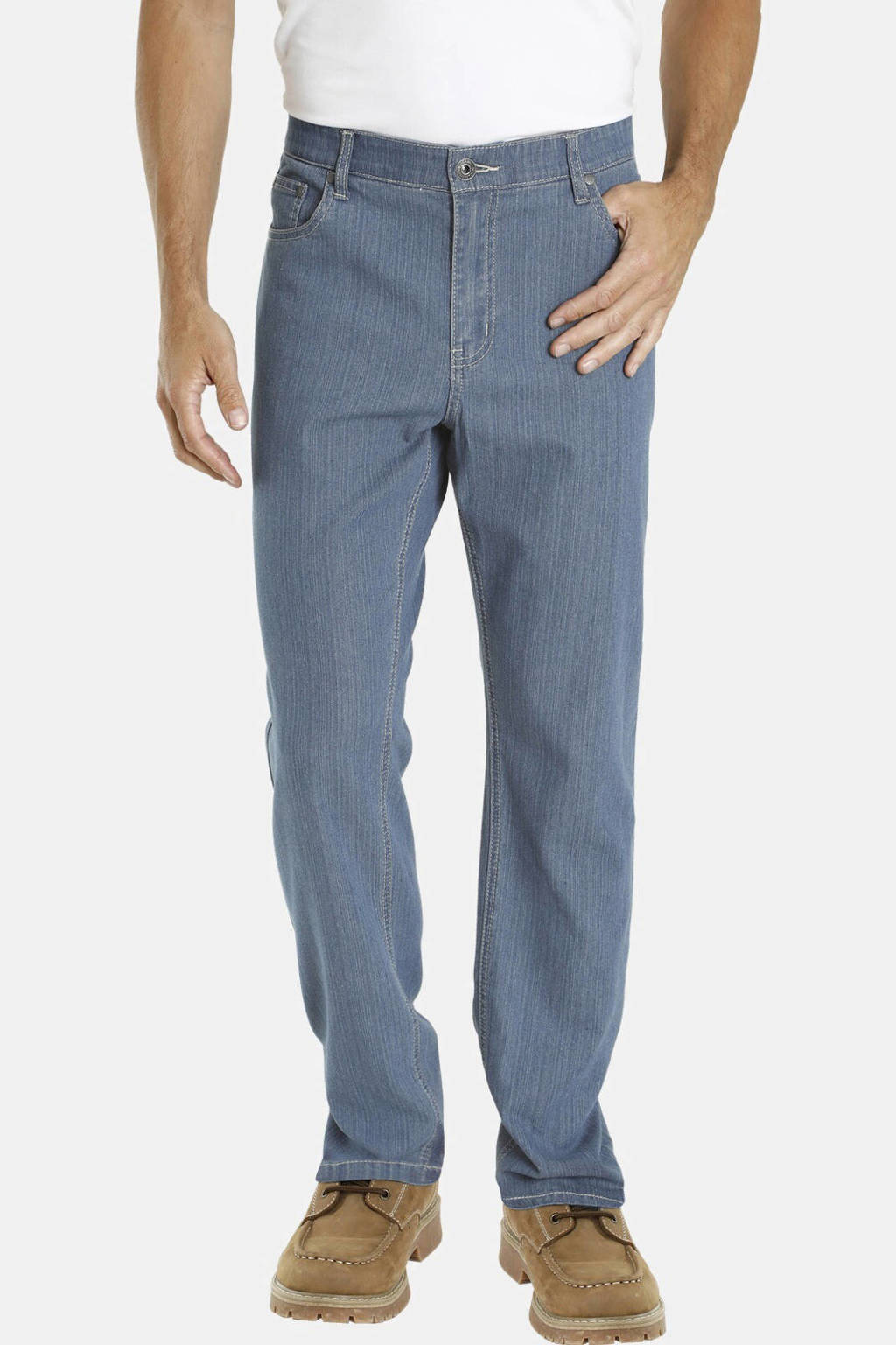 Jan Vanderstorm regular fit jeans Plus Size Soa - set van 2 light blue/dark