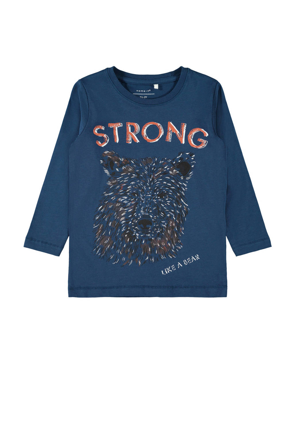 NAME IT MINI longsleeve Olso met biologisch katoen blauw, Blauw