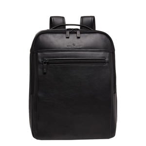 15,6 inch leren business rugzak Nappa x Victor zwart