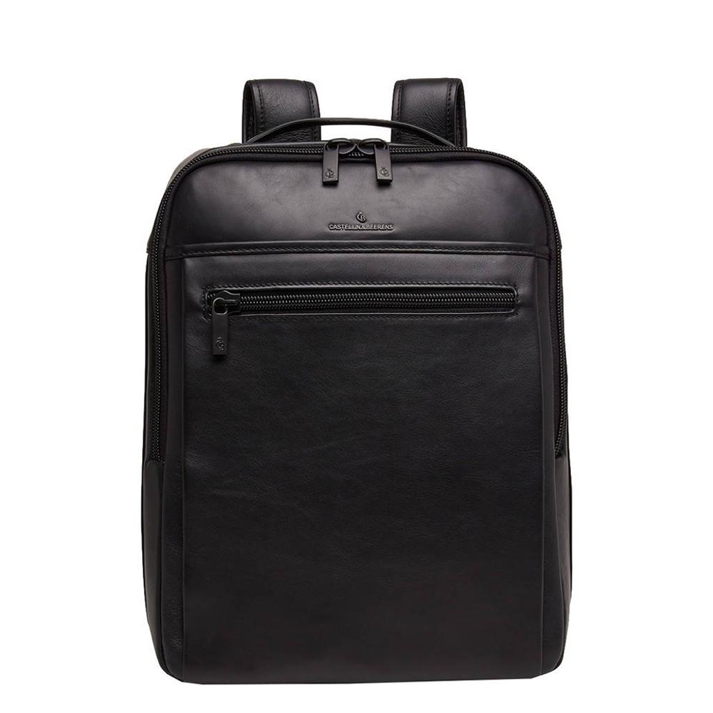 Castelijn & Beerens 15,6 inch leren business rugzak Nappa x Victor zwart