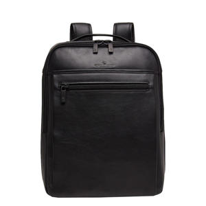 15,6 inch leren business rugzak Nappa x Victor zwart